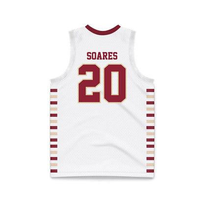 Boston College - NCAA Men's Basketball : Ethan Soares - White Basketball Jersey