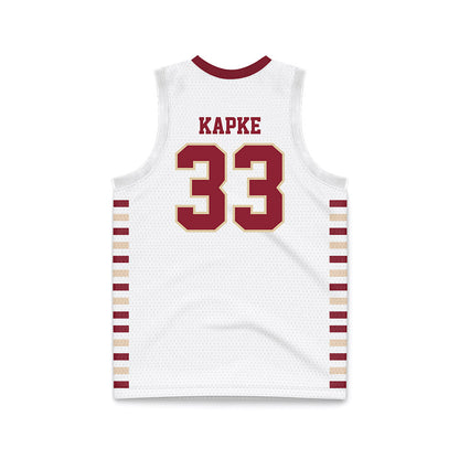 Boston College - NCAA Men's Basketball : Boden Kapke - White Basketball Jersey-1
