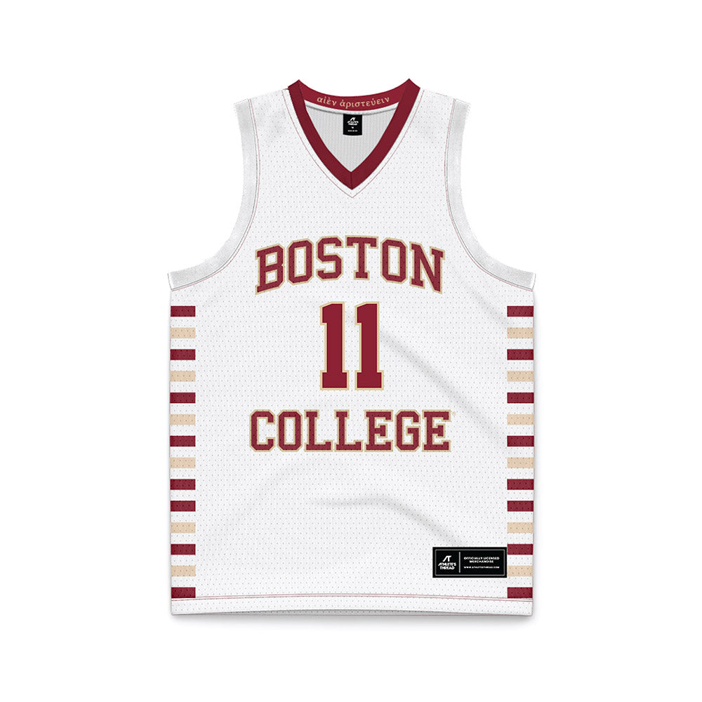 Boston College - NCAA Men's Basketball : Nick Petronio - White Basketball Jersey