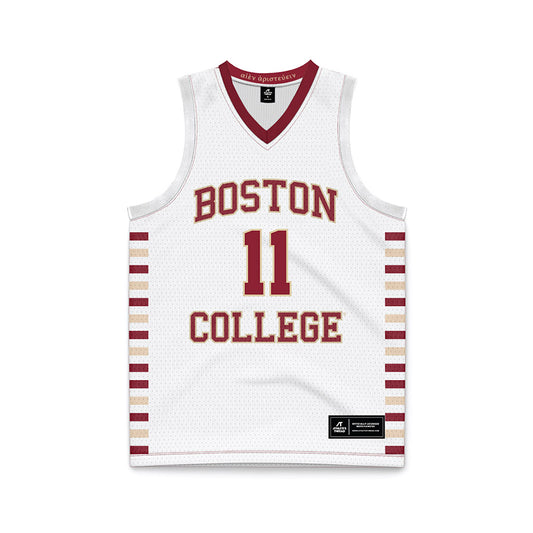 Boston College - NCAA Men's Basketball : Nick Petronio - White Basketball Jersey