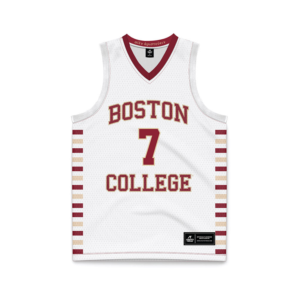 Boston College - NCAA Men's Basketball : Joshua Beadle - White Basketball Jersey