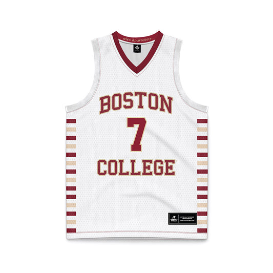 Boston College - NCAA Men's Basketball : Joshua Beadle - White Basketball Jersey