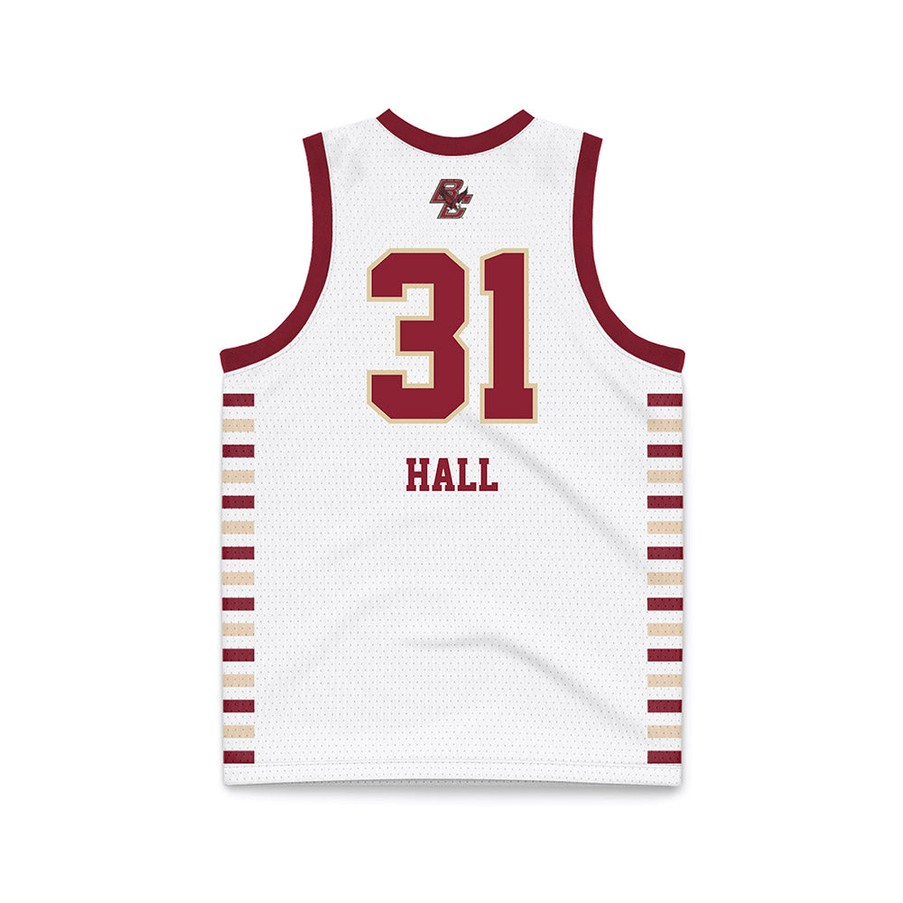 Boston College - NCAA Women's Basketball : Kennedy Hall - White Basketball Jersey-1