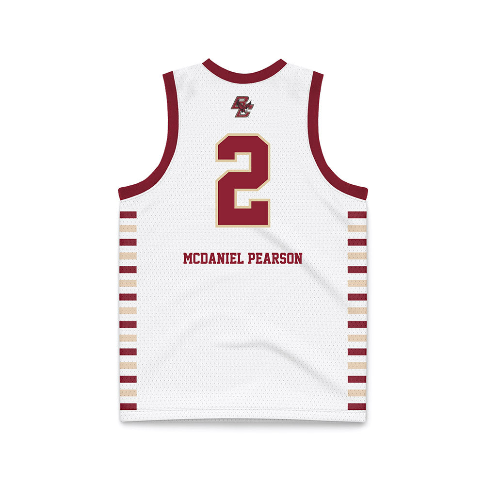Boston College - NCAA Women's Basketball : Teionni McDaniel Pearson - White Basketball Jersey-1
