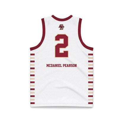 Boston College - NCAA Women's Basketball : Teionni McDaniel Pearson - White Basketball Jersey-1