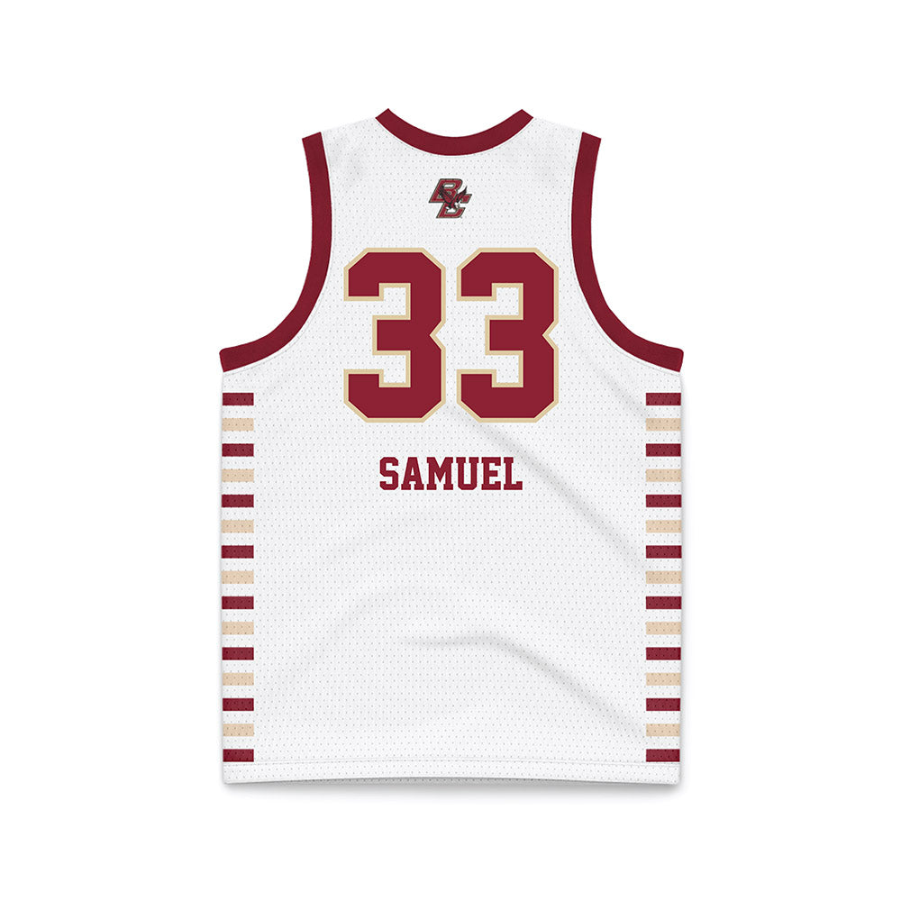 Boston College - NCAA Women's Basketball : Savannah Samuel - White Basketball Jersey-1