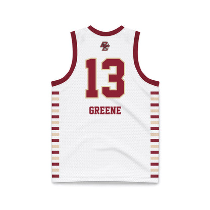 Boston College - NCAA Women's Basketball : Tatum Greene - White Basketball Jersey