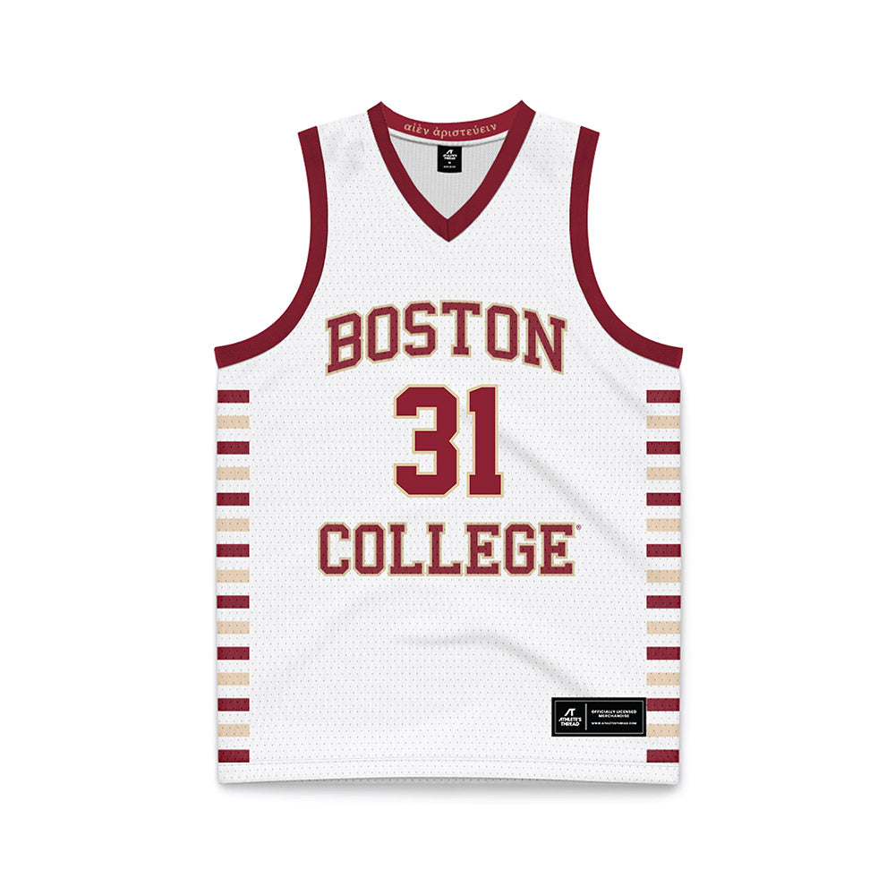 Boston College - NCAA Women's Basketball : Kennedy Hall - White Basketball Jersey-0