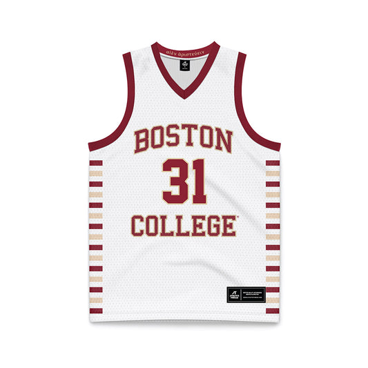 Boston College - NCAA Women's Basketball : Kennedy Hall - White Basketball Jersey-0