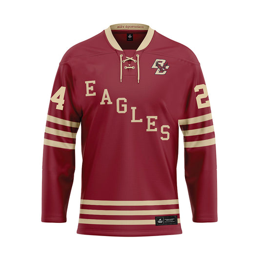 Boston College - NCAA Men's Ice Hockey : Andre Gasseau - Maroon Hockey Jersey