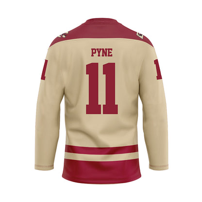 Boston College - NCAA Women's Ice Hockey : Katie Pyne - Gold Hockey Jersey