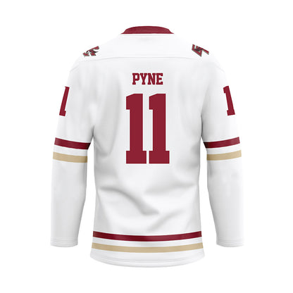 Boston College - NCAA Women's Ice Hockey : Katie Pyne - White Hockey Jersey