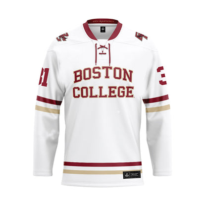 Boston College - NCAA Women's Ice Hockey : Grace Campbell - White Hockey Jersey