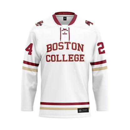 Boston College - NCAA Women's Ice Hockey : Lauren Glaser - White Hockey Jersey