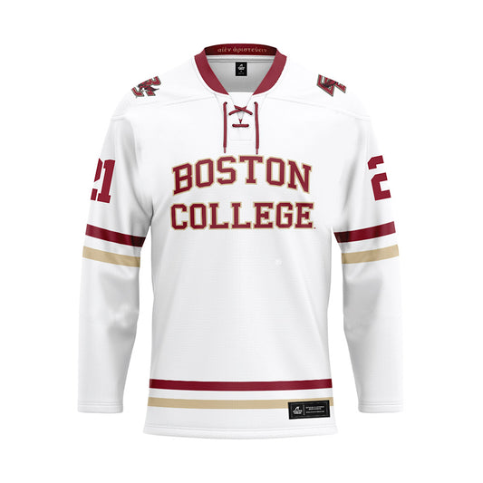 Boston College - NCAA Women's Ice Hockey : Abby Newhook - White Hockey Jersey