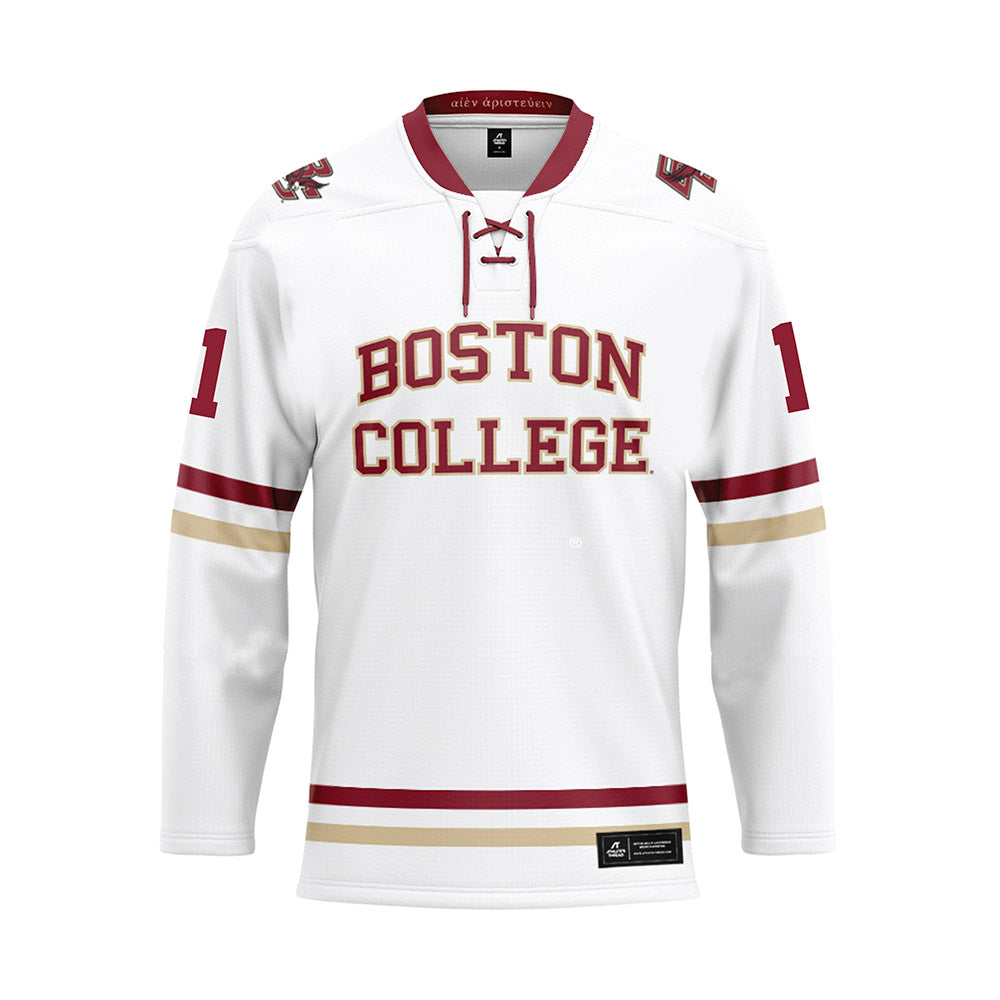 Boston College - NCAA Women's Ice Hockey : Katie Pyne - White Hockey Jersey