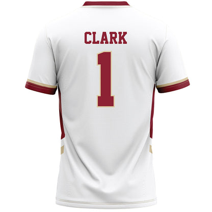 Boston College - NCAA Women's Lacrosse : Rachel Clark - White Lacrosse Jersey -1