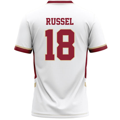 Boston College - NCAA Women's Lacrosse : Devon Russel - White Lacrosse Jersey -1