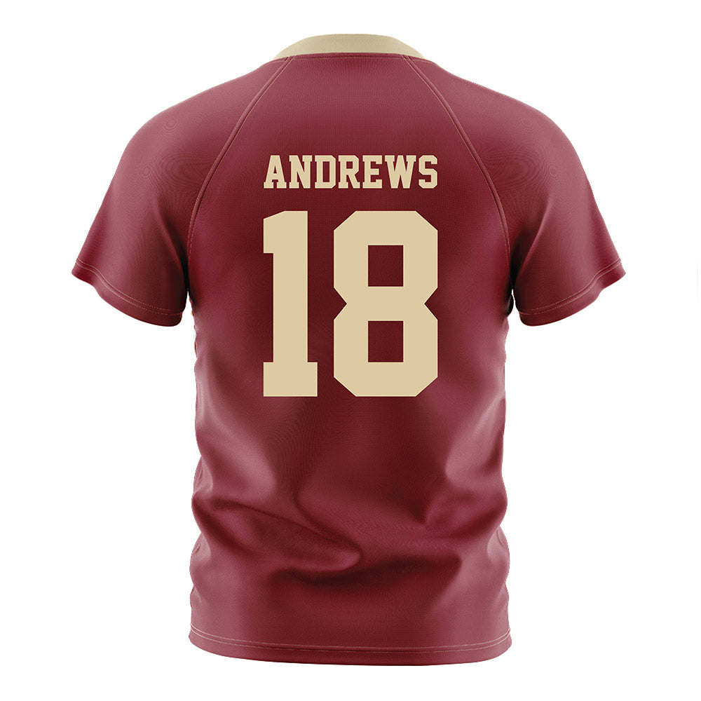 Boston College - NCAA Men's Soccer : Max Andrews - Maroon Soccer Jersey