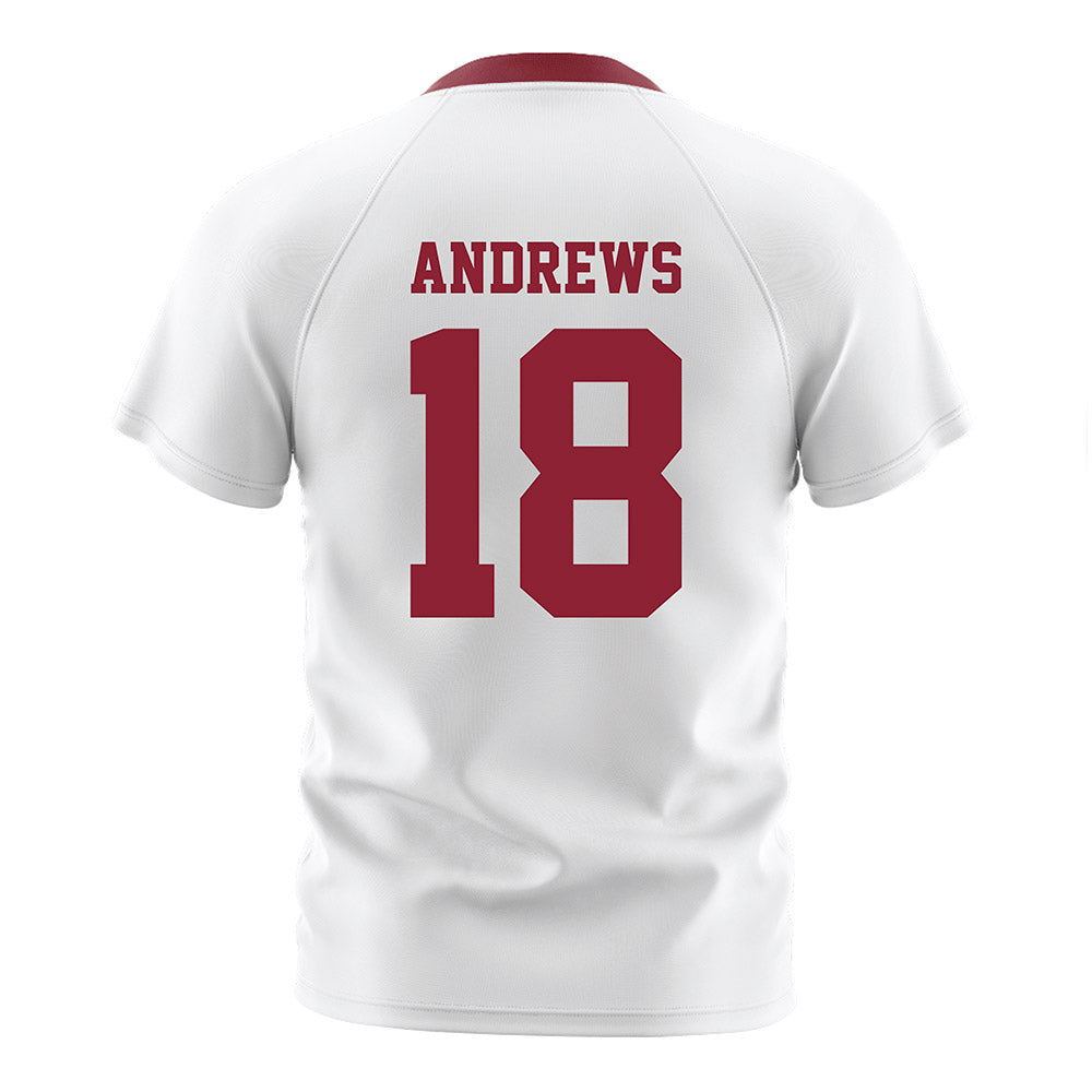 Boston College - NCAA Men's Soccer : Max Andrews - White Soccer Jersey