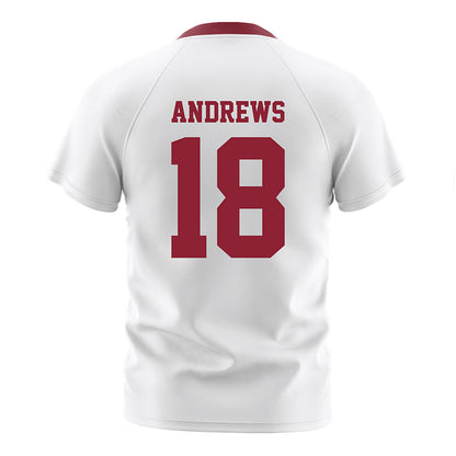 Boston College - NCAA Men's Soccer : Max Andrews - White Soccer Jersey