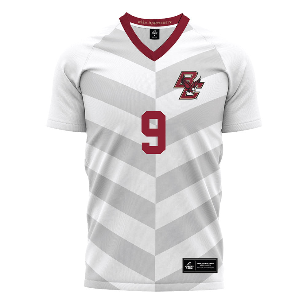 Boston College - NCAA Men's Soccer : Nikolai Rojel - White Soccer Jersey-0
