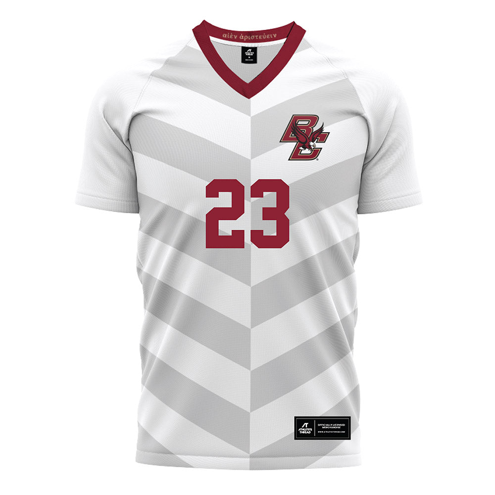 Boston College - NCAA Men's Soccer : Jack Burkhardt - White Soccer Jersey-0
