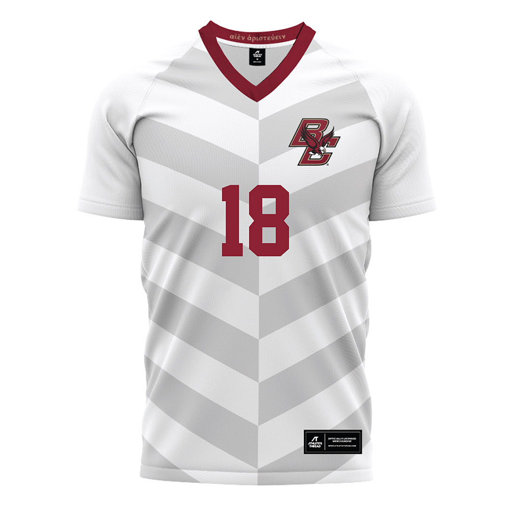 Boston College - NCAA Men's Soccer : Max Andrews - White Soccer Jersey