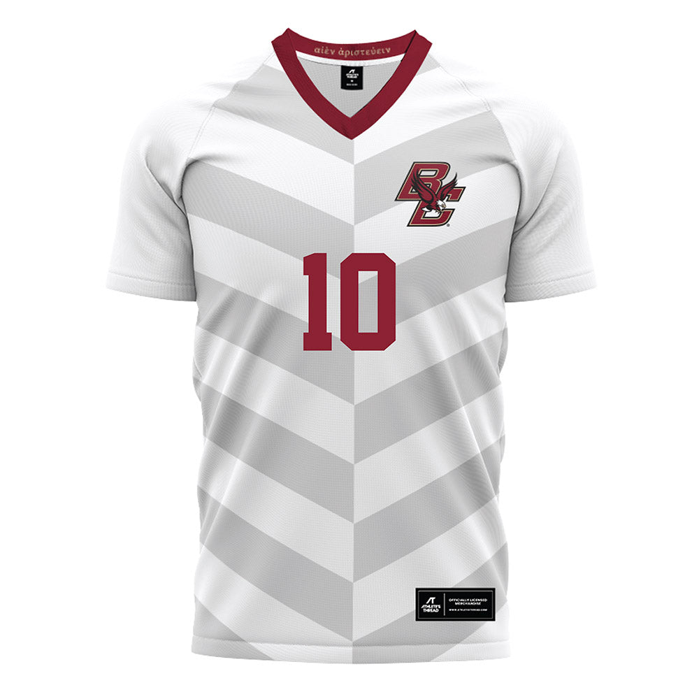 Boston College - NCAA Men's Soccer : Eligio Guarino - White Soccer Jersey