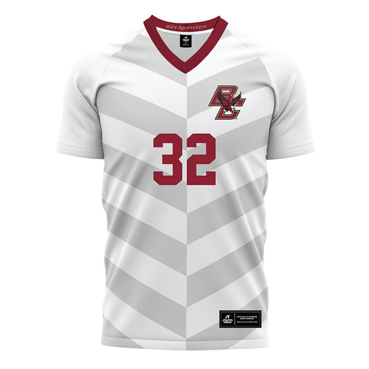 Boston College - NCAA Men's Soccer : Aidan Farwell - White Soccer Jersey-0