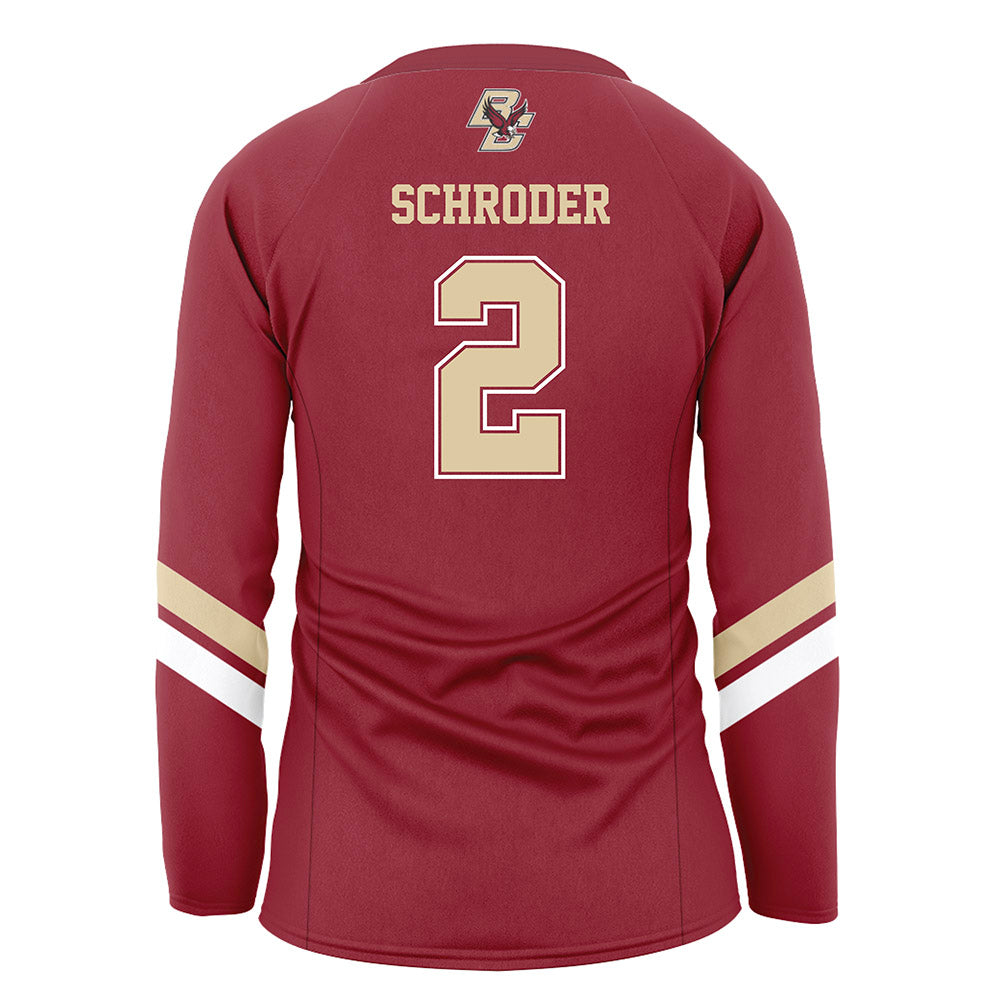 Boston College - NCAA Women's Volleyball : Halle Schroder - Maroon Volleyball Jersey