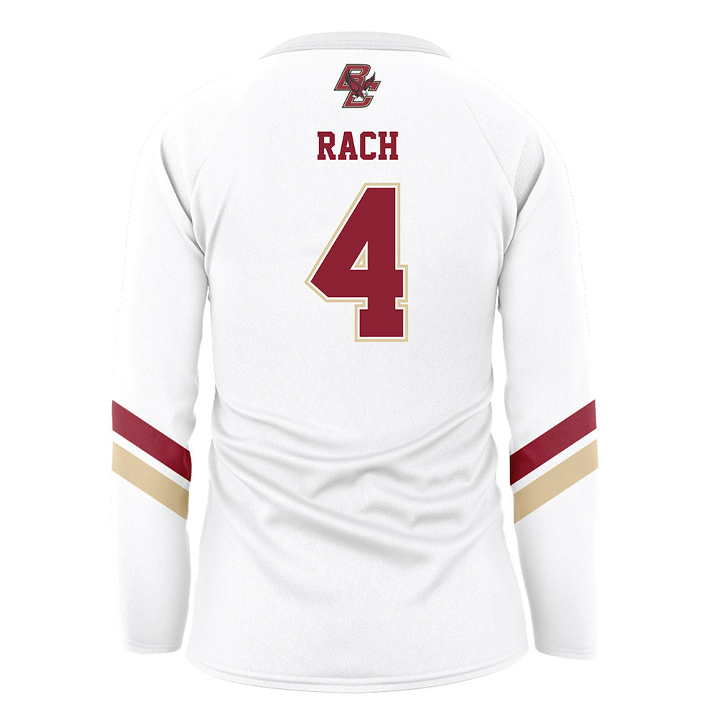 Boston College - NCAA Women's Volleyball : Danica Rach - White Volleyball Jersey