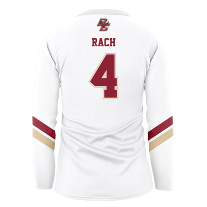 Boston College - NCAA Women's Volleyball : Danica Rach - White Volleyball Jersey