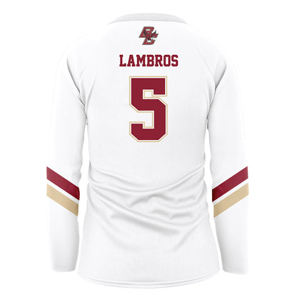 Boston College - NCAA Women's Volleyball : Sophia Lambros - White Volleyball Jersey