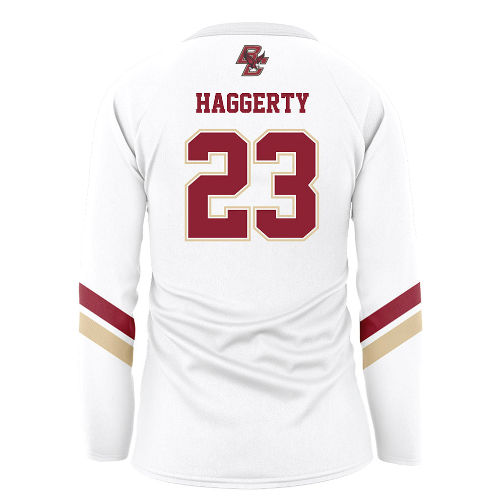 Boston College - NCAA Women's Volleyball : Julia Haggerty - White Volleyball Jersey