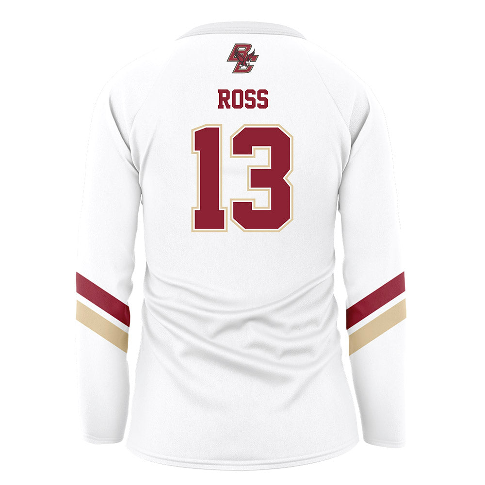 Boston College - NCAA Women's Volleyball : Audrey Ross - White Volleyball Jersey