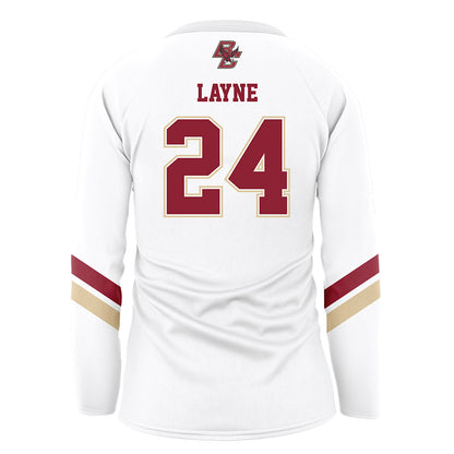 Boston College - NCAA Women's Volleyball : Sequoia Layne - White Volleyball Jersey