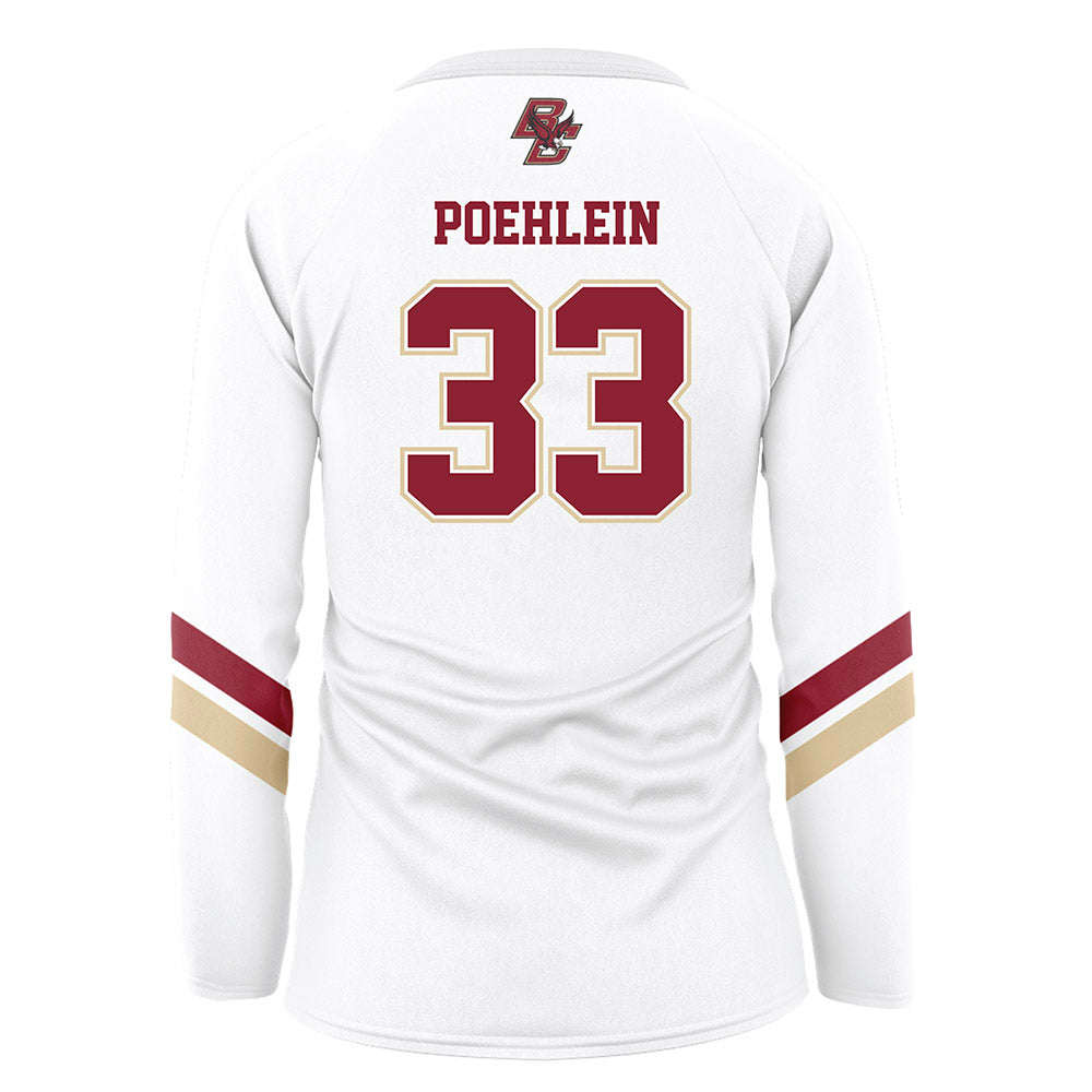 Boston College - NCAA Women's Volleyball : Isabelle Poehlein - White Volleyball Jersey