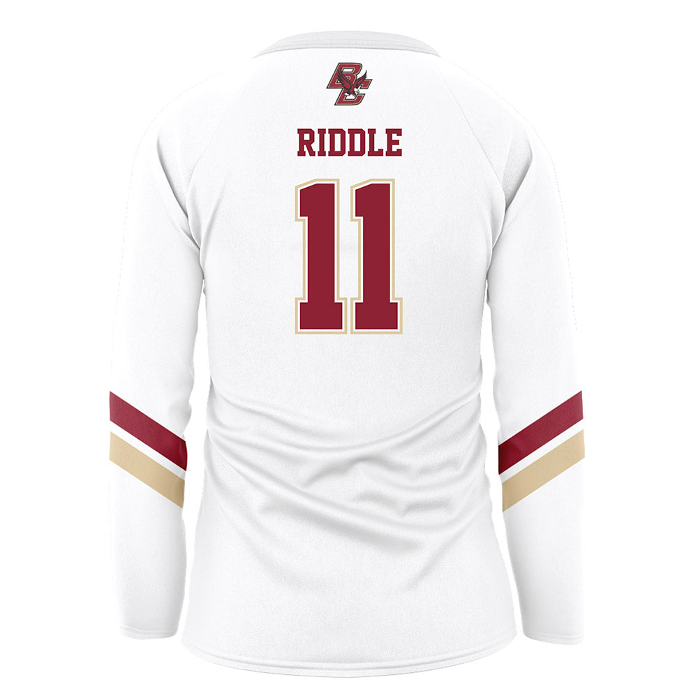 Boston College - NCAA Women's Volleyball : Morgan Riddle - White Volleyball Jersey-1