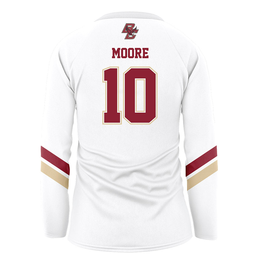 Boston College - NCAA Women's Volleyball : Aubrey Moore - White Volleyball Jersey