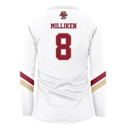 Boston College - NCAA Women's Volleyball : Grace Milliken - White Volleyball Jersey