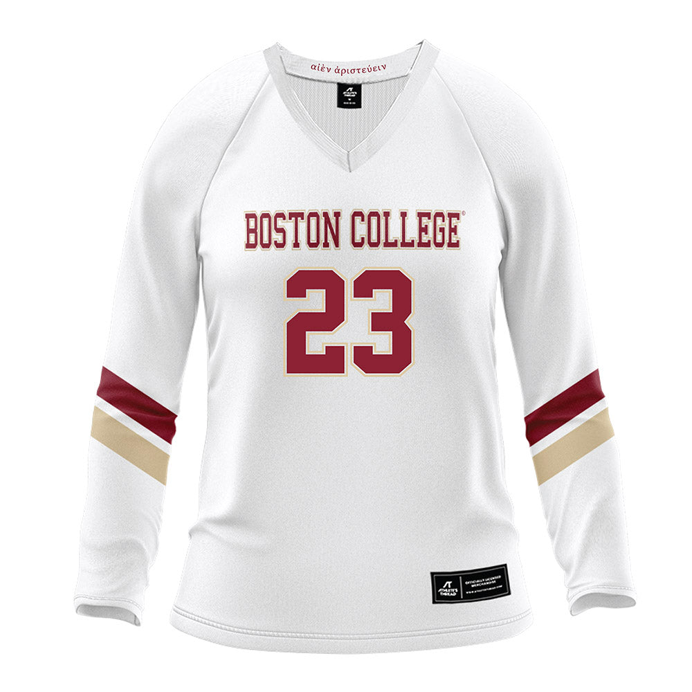 Boston College - NCAA Women's Volleyball : Julia Haggerty - White Volleyball Jersey