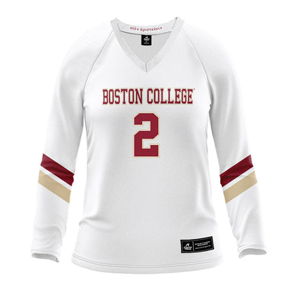 Boston College - NCAA Women's Volleyball : Halle Schroder - White Volleyball Jersey