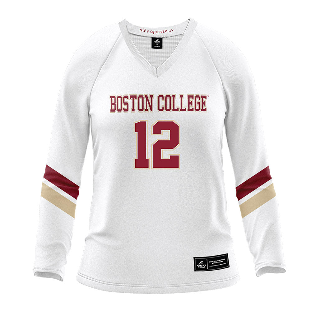 Boston College - NCAA Women's Volleyball : Sam Hoppes - White Volleyball Jersey