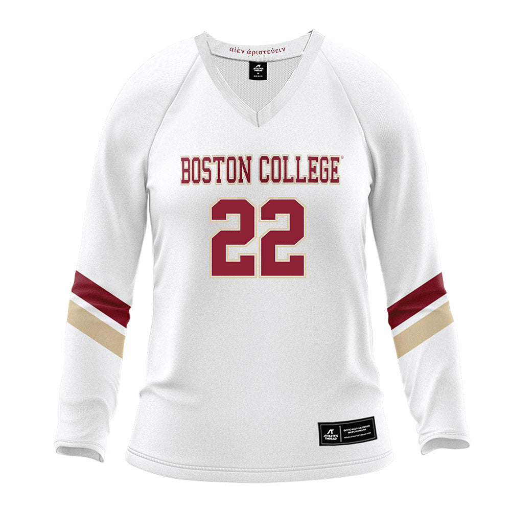 Boston College - NCAA Women's Volleyball : Savannah Curtis - White Volleyball Jersey-0