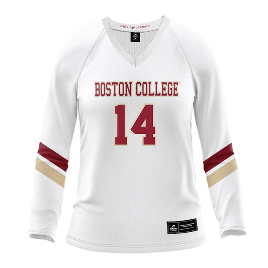 Boston College - NCAA Women's Volleyball : Anna Herrington - White Volleyball Jersey