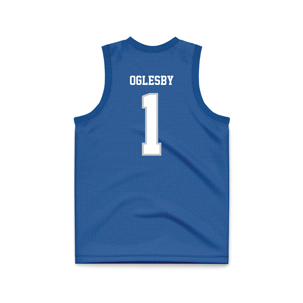 MTSU - NCAA Men's Basketball : Alec Oglesby - Blue Basketball Jersey-1