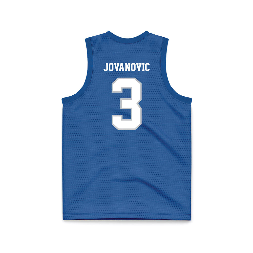 MTSU - NCAA Men's Basketball : Luka Jovanovic - Blue Basketball Jersey-1