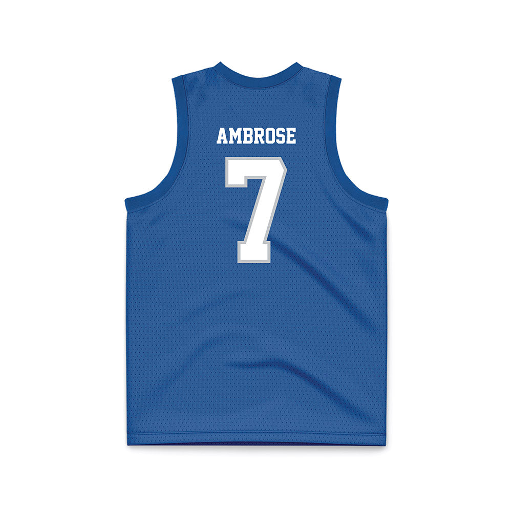 MTSU - NCAA Men's Basketball : Charvez Ambrose - Blue Basketball Jersey-1