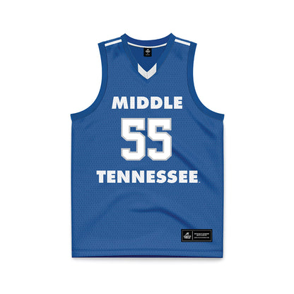MTSU - NCAA Men's Basketball : Sean Smith - Blue Basketball Jersey-0